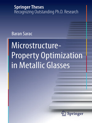 cover image of Microstructure-Property Optimization in Metallic Glasses
